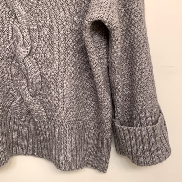 Talbots Wool Sweater Heavy knit Grey color - Picture 4 of 16